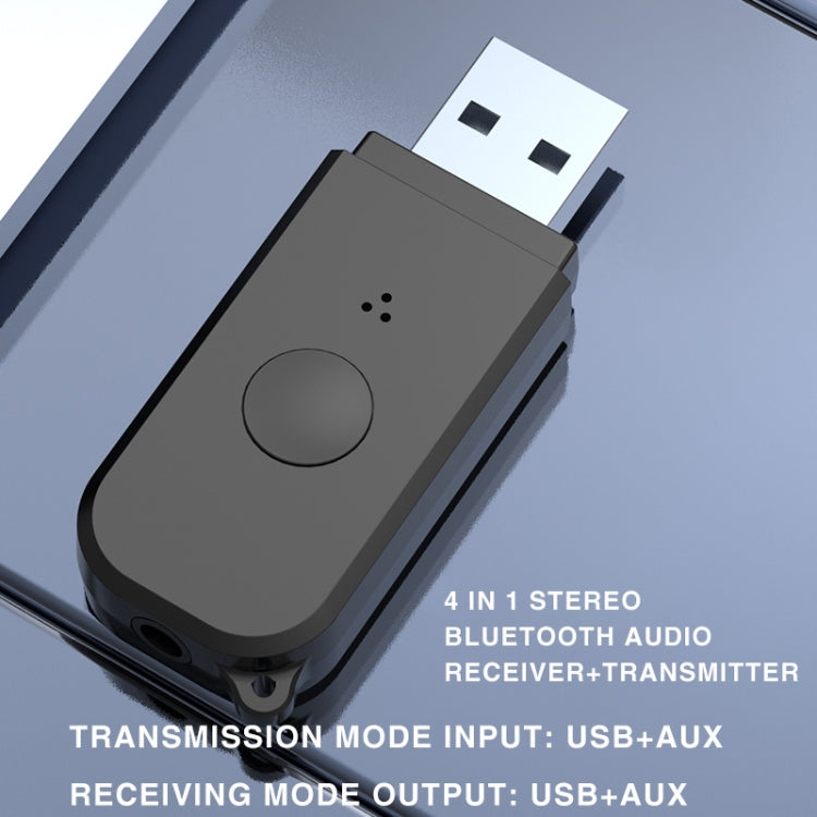 H210 Bluetooth 5.3 Audio Receiver Transmitter 2 in 1 AUX+USB Dual Output - Audio Receiver Transmitter by buy2fix | Online Shopping UK | buy2fix