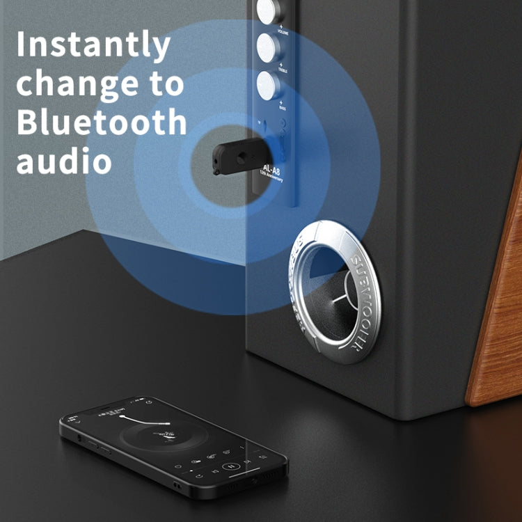 H210 Bluetooth 5.3 Audio Receiver Transmitter 2 in 1 AUX+USB Dual Output - Audio Receiver Transmitter by buy2fix | Online Shopping UK | buy2fix