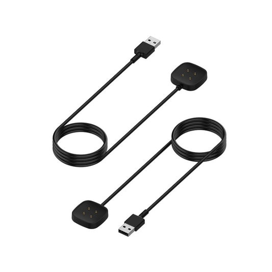 For Fitbit Versa4 Watch Magnetic Charging Cable Length: 1m(Black) by buy2fix