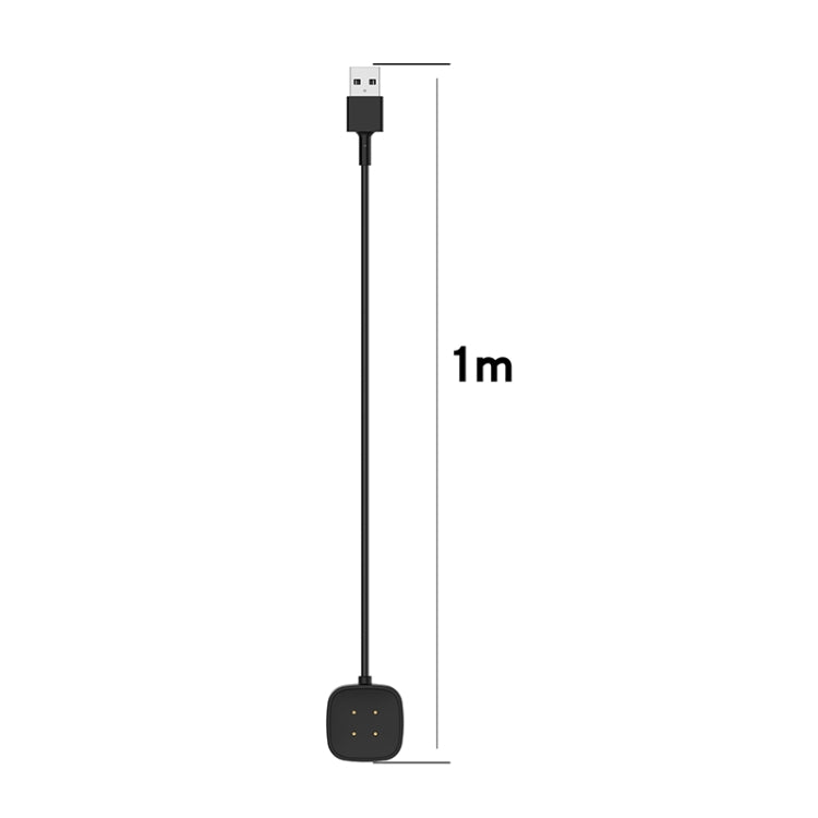 For Fitbit Versa4 Watch Magnetic Charging Cable Length: 1m(Black) - Charger by buy2fix | Online Shopping UK | buy2fix