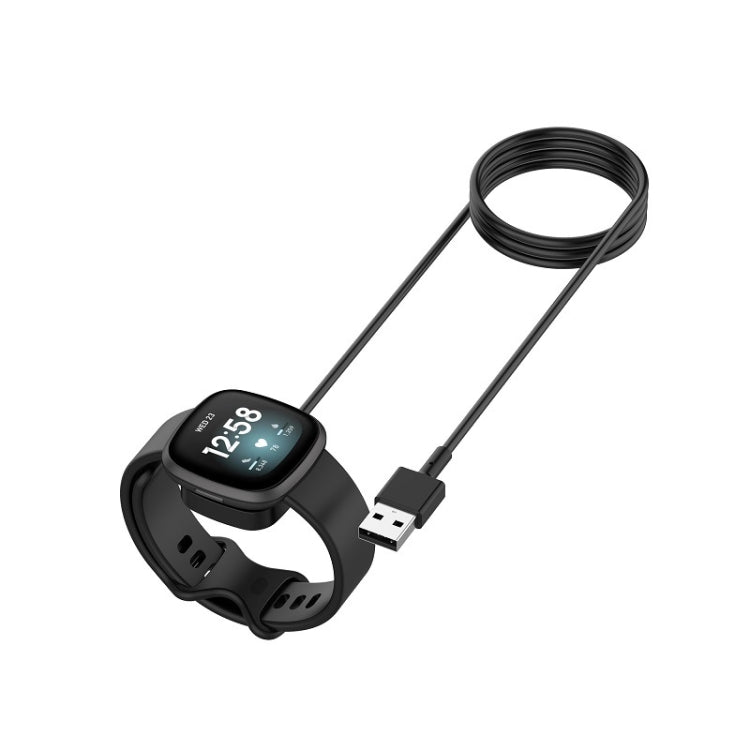 For Fitbit Versa4 Watch Magnetic Charging Cable Length: 1m(Black) - Charger by buy2fix | Online Shopping UK | buy2fix