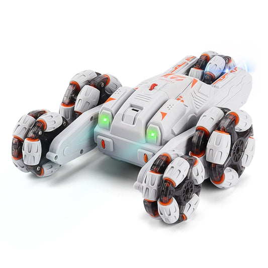 MoFun Five-wheeled Stunt Car 360-degree Swing Arm 2.4G Multifunctional RC Car, specifications:Single control(Grey) by MoFun