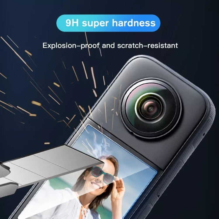 For Insta360 X3 2pcs Transparent HD Curved Protective Film - Protective Film & Stickers by buy2fix | Online Shopping UK | buy2fix
