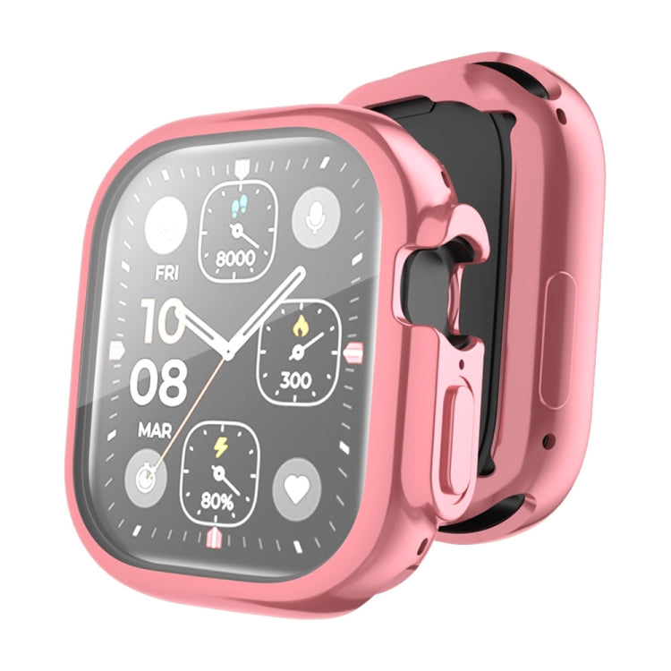 For Apple Watch Ultra / Ultra 2 49mm ENKAY Full Coverage Electroplated Soft TPU Case with Screen Film(Pink) - Watch Cases by ENKAY | Online Shopping UK | buy2fix