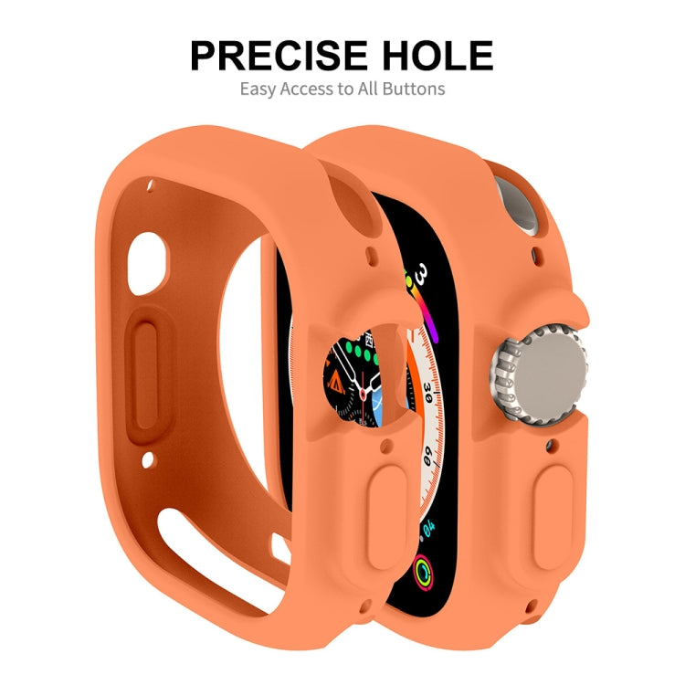 For Apple Watch Ultra 3 / 2 / 1 49mm ENKAY Solid Color Protective Soft TPU Frame Case(Light Blue) - Watch Cases by ENKAY | Online Shopping UK | buy2fix