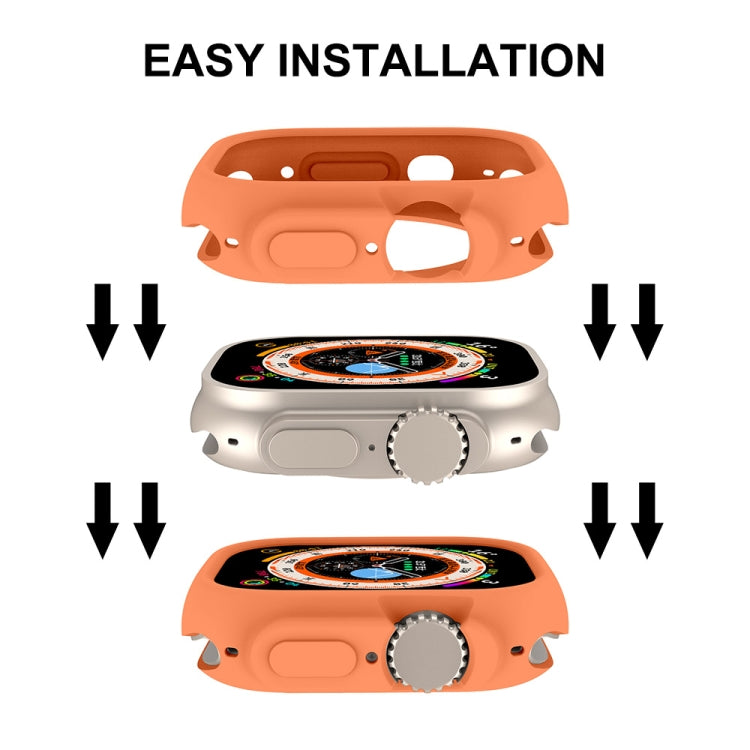 For Apple Watch Ultra 3 / 2 / 1 49mm ENKAY Solid Color Protective Soft TPU Frame Case(Light Blue) - Watch Cases by ENKAY | Online Shopping UK | buy2fix