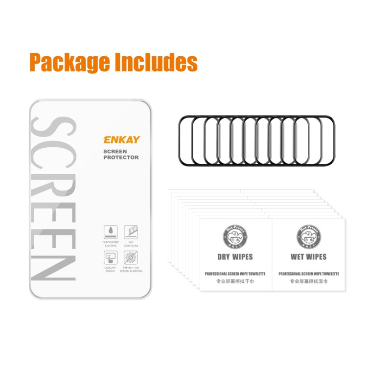 10pcs For Amazfit GTS 4 ENKAY 3D Full Coverage Soft PC Edge + PMMA HD Screen Protector Film - Screen Protector by ENKAY | Online Shopping UK | buy2fix