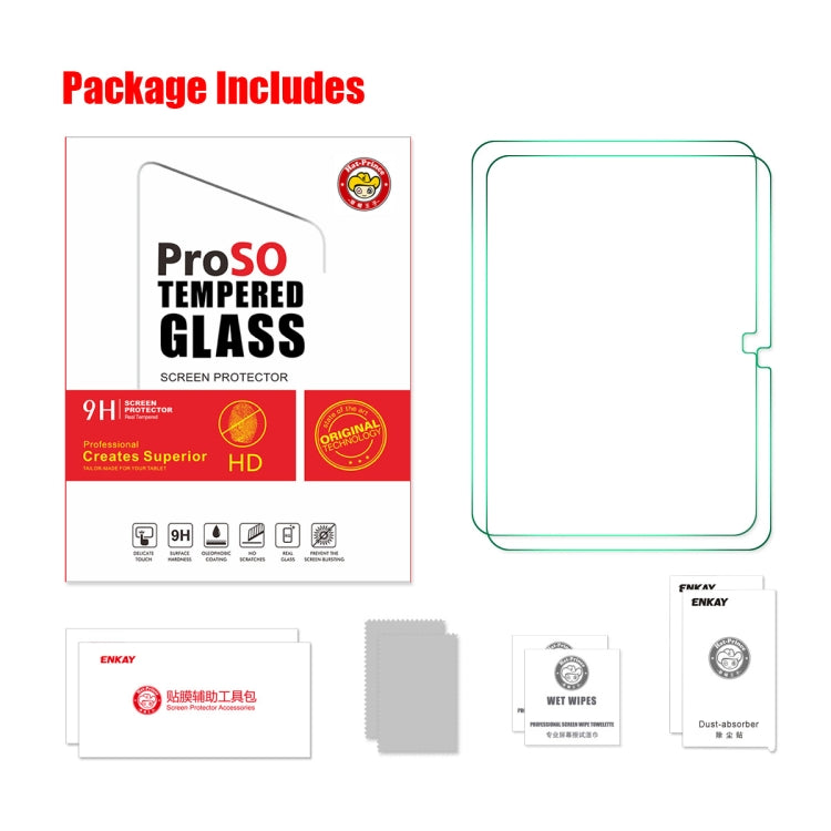 For iPad 2025 / 2022 2pcs ENKAY 0.33mm Explosion-proof Anti-Scratch Tempered Glass Film - iPad 2025 / 2022 Tempered Glass by ENKAY | Online Shopping UK | buy2fix