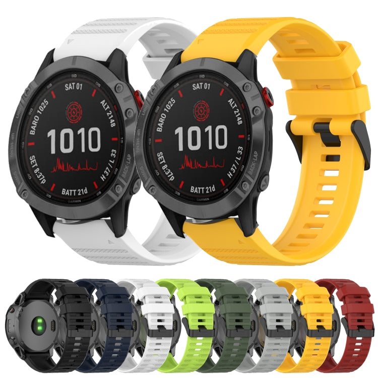 For Garmin Fenix 5X Sapphire 26mm Horizontal Texture Silicone Watch Band with Removal Tool(Black) - Watch Bands by buy2fix | Online Shopping UK | buy2fix