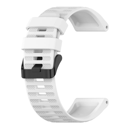 For Garmin Fenix 3 Sapphire 26mm Horizontal Texture Silicone Watch Band with Removal Tool(White) by buy2fix
