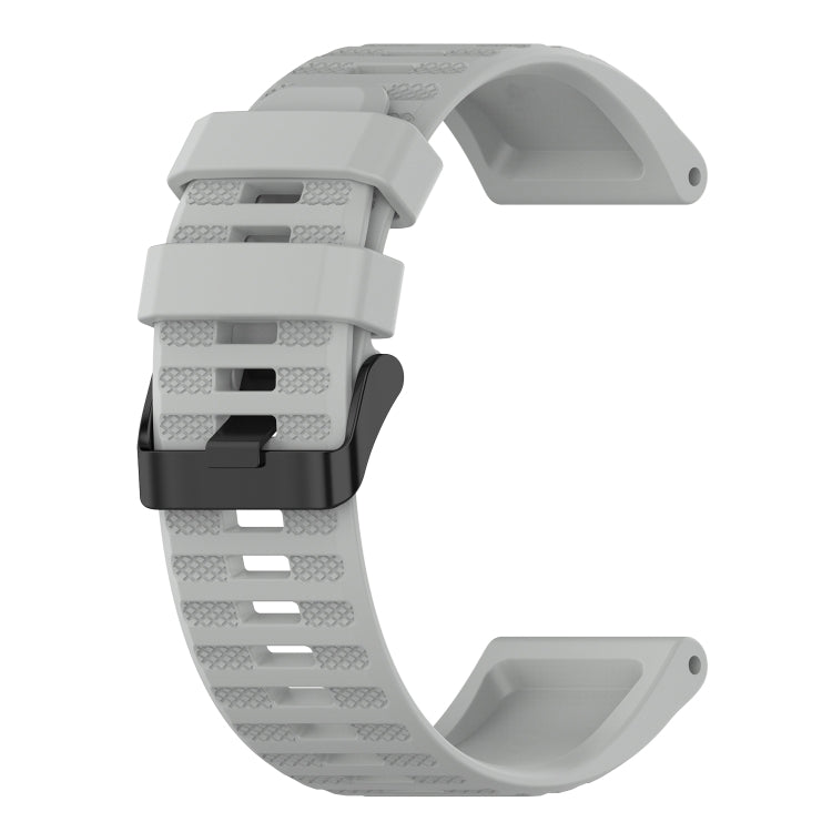 For Garmin Descent MK 2i 26mm Horizontal Texture Silicone Watch Band with Removal Tool(Grey) - Watch Bands by buy2fix | Online Shopping UK | buy2fix