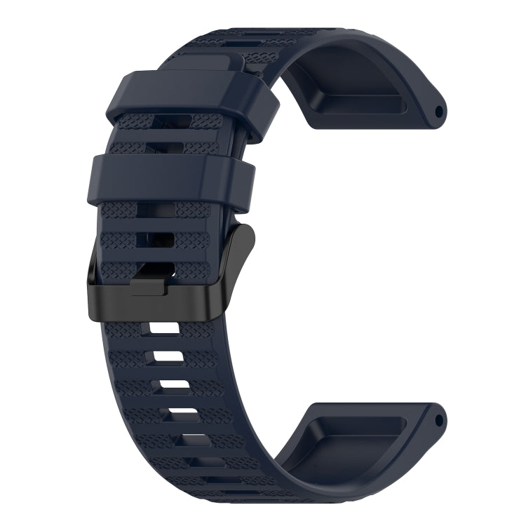 For Garmin Fenix 6 GPS 22mm Horizontal Texture Silicone Watch Band with Removal Tool(Navy Blue) - Watch Bands by buy2fix | Online Shopping UK | buy2fix
