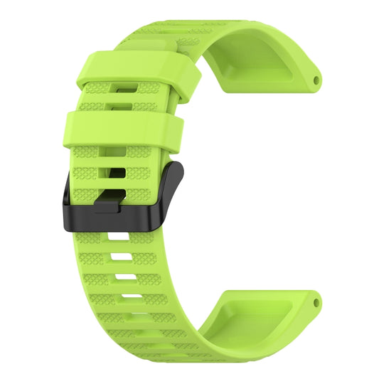 For Garmin Fenix 6 Sapphire GPS 22mm Horizontal Texture Silicone Watch Band with Removal Tool(Lime Green) by buy2fix