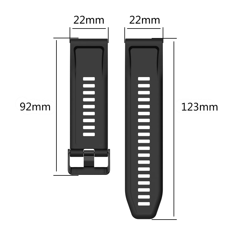 For Garmin Fenix 6 Sapphire GPS 22mm Horizontal Texture Silicone Watch Band with Removal Tool(Grey) by buy2fix