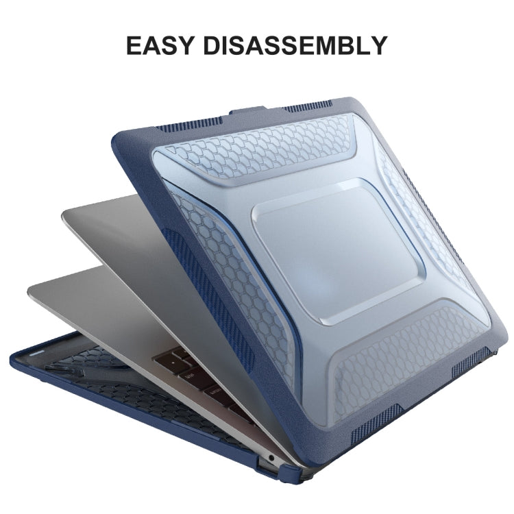 For MacBook Pro 13.3 A2251/A2289/A2338 ENKAY Hat-Prince 3 in 1 Protective Bracket Case Cover Hard Shell with TPU Keyboard Film / Anti-dust Plugs, Version:EU(Black) - MacBook Pro Cases by ENKAY | Online Shopping UK | buy2fix