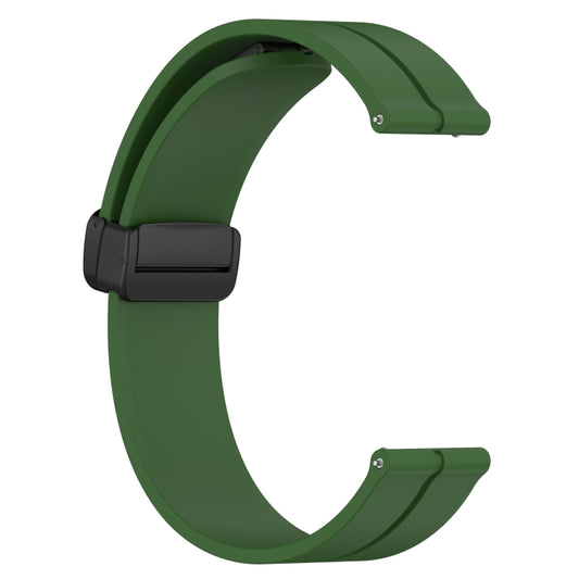 For Amazfit GTS 2E 20mm Solid Color Magnetic Clasp Silicone Watch Band(Army Green) by buy2fix