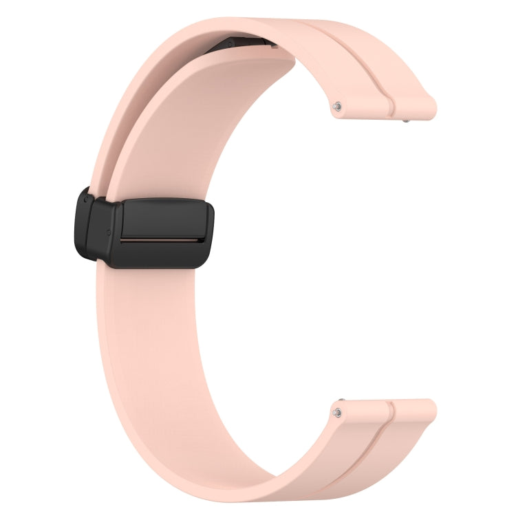 For Garmin Venu Sq 2 Music 20mm Solid Color Magnetic Clasp Silicone Watch Band(Pink) - Watch Bands by buy2fix | Online Shopping UK | buy2fix