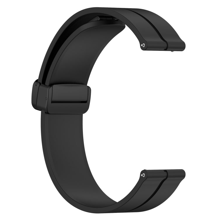For Samsung Galaxy Watch 5 Pro 45mm 20mm Solid Color Magnetic Clasp Silicone Watch Band(Black) - Watch Bands by buy2fix | Online Shopping UK | buy2fix