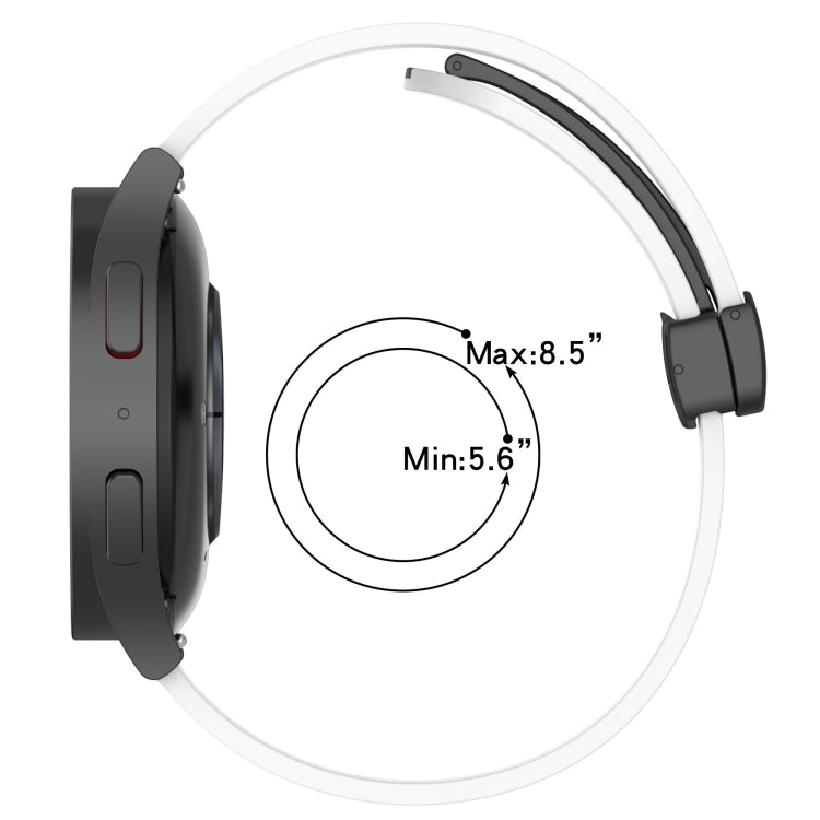 For Xiaomi MI Watch S1 Pro 22mm Folding Magnetic Clasp Silicone Watch Band(Black+Grey) - Watch Bands by buy2fix | Online Shopping UK | buy2fix