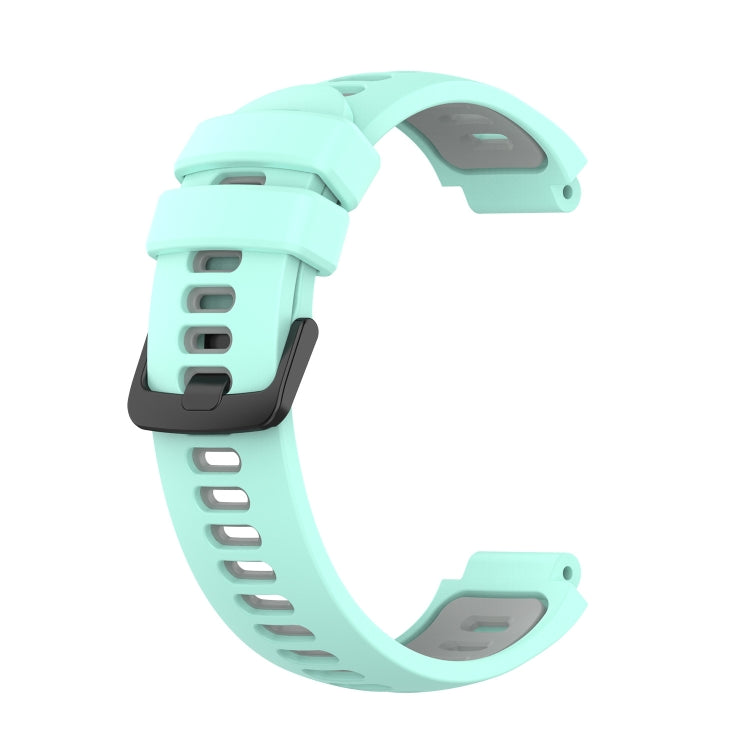 For Garmin Forerunner 735 / 735XT Two-Color Silicone Watch Band(Teal+Grey) - Watch Bands by buy2fix | Online Shopping UK | buy2fix