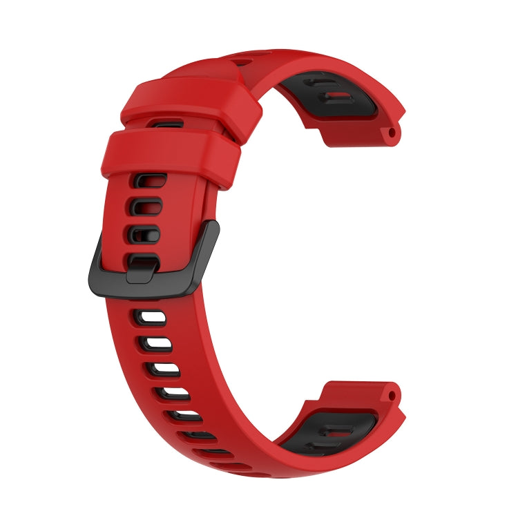 For Garmin Approach S20 Two-Color Silicone Watch Band(Red+Black) - Watch Bands by buy2fix | Online Shopping UK | buy2fix