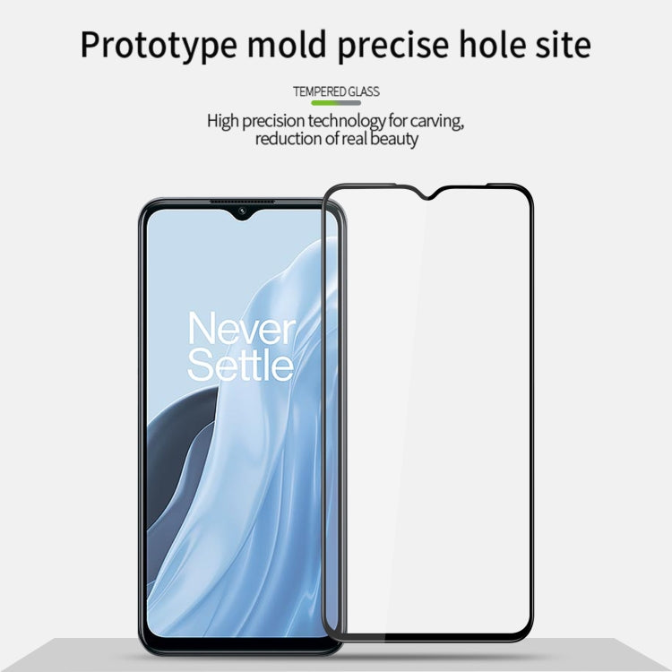 For OnePlus Nord N300 MOFI 9H 3D Explosion-proof Curved Screen Tempered Glass Film(Black) - OnePlus Tempered Glass by MOFI | Online Shopping UK | buy2fix