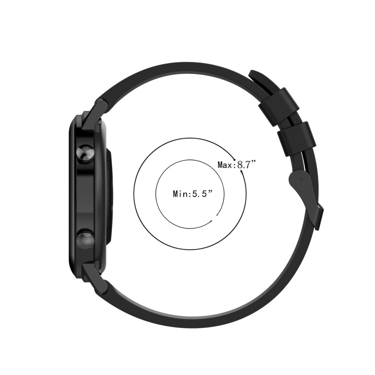 For Xiaomi MI Watch S1 22mm Wavy Dot Pattern Solid Color Silicone Watch Band(Black) by buy2fix
