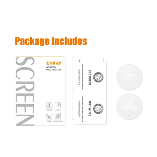 For Honor Magic5 Pro 2pcs ENKAY Hat-Prince 0.2mm 9H Rear Camera Lens Tempered Glass Film by ENKAY