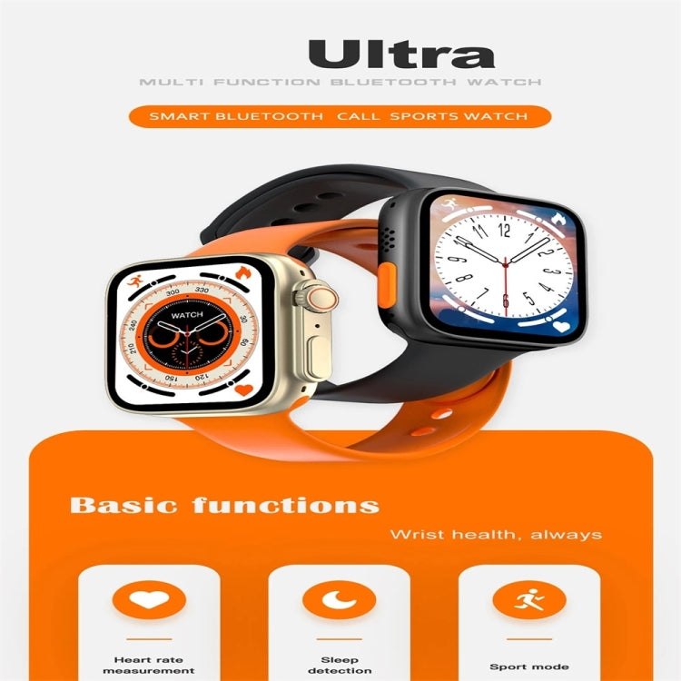 S8 Ultra 1.81 inch Color Screen Smart Watch,Support Heart Rate Monitoring/Blood Pressure Monitoring(Black) by buy2fix
