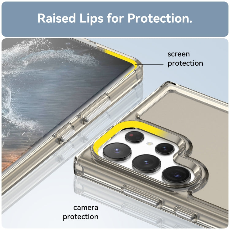 For Samsung Galaxy S23 Ultra 5G Candy Series TPU Phone Case(Transparent Grey) - Galaxy S23 Ultra 5G Cases by buy2fix | Online Shopping UK | buy2fix