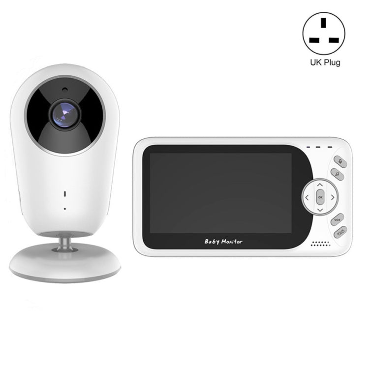 VB608 4.3 inch Wireless Video Baby Monitor IR LED Night Vision Intercom Surveillance Camera(UK Plug) - Baby Monitor by buy2fix | Online Shopping UK | buy2fix