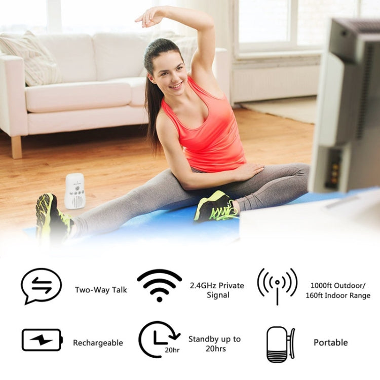 DBM-8 Wireless Audio Two-way Talk Back Baby Monitor, Intercom Sound Alert for Infant(AU Plug) by buy2fix