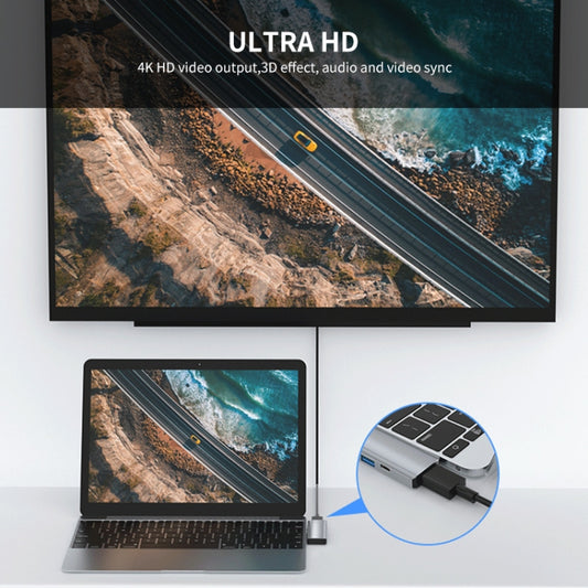 ENKAY Hat-Prince 5 in 2 Hub Type-C to 4K HDMI / USB 3.0 Docking Station Adapter by ENKAY