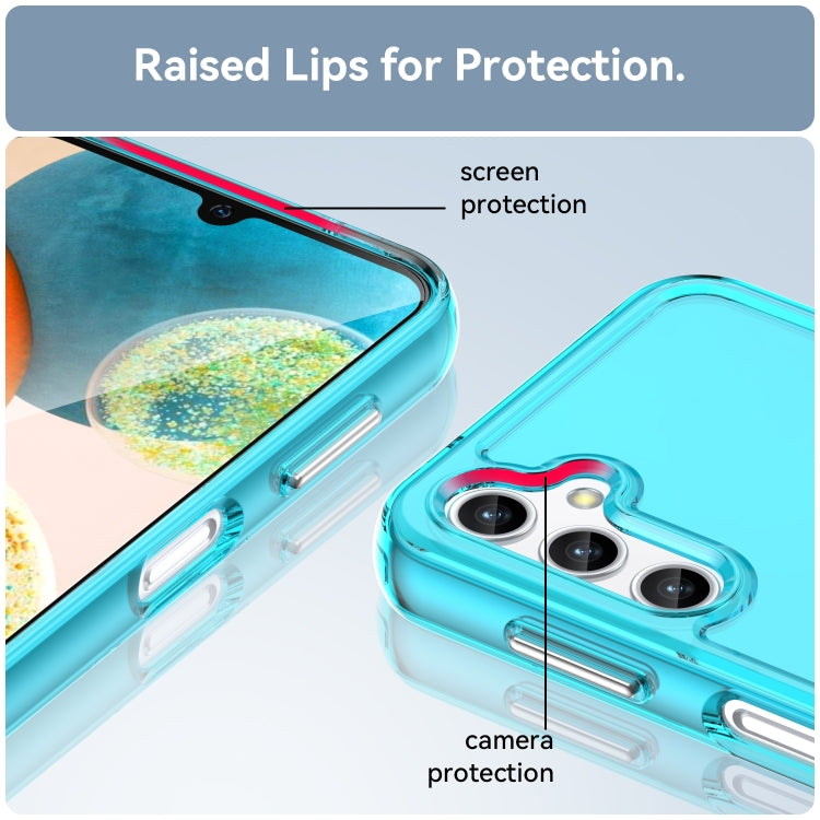 For Samsung Galaxy A14 5G Candy Series TPU Phone Case(Transparent Blue) by buy2fix