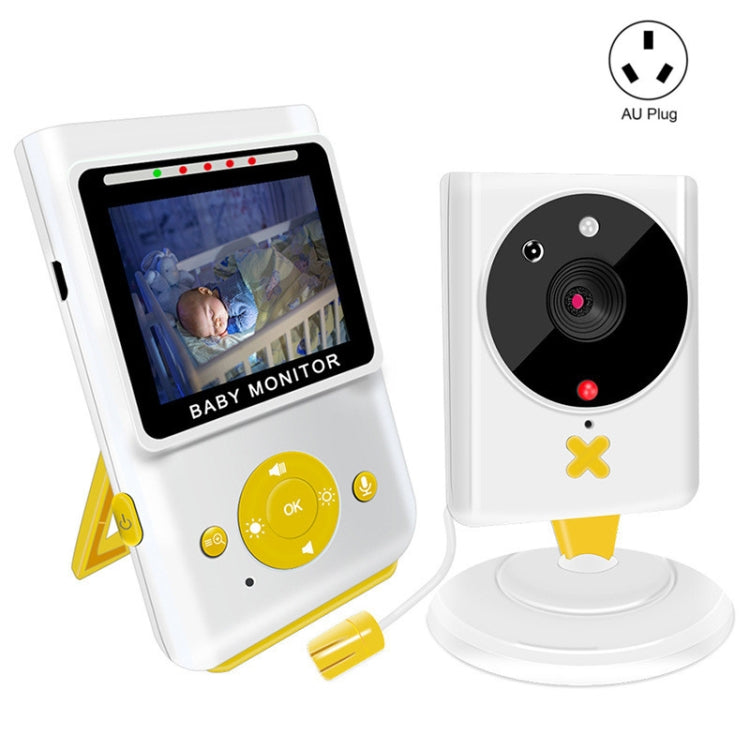 855P 2.4 inch Home Wireless Yellow Baby Monitor with Baby Surveillance Camera(AU Plug) - Baby Monitor by buy2fix | Online Shopping UK | buy2fix
