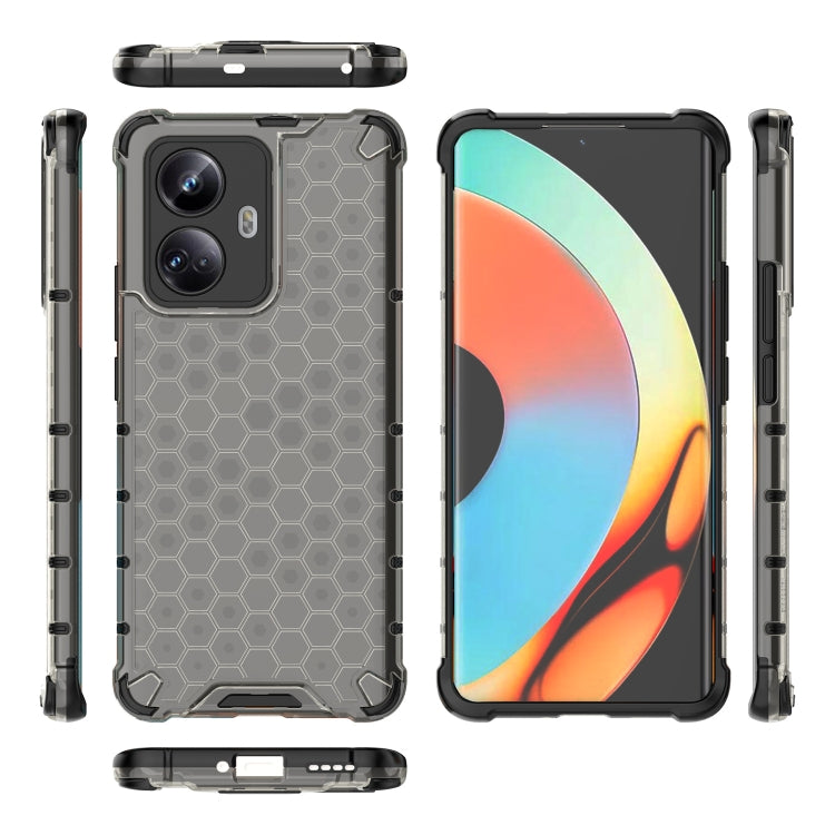 For Realme 10 Pro+ 5G Honeycomb Phone Case(Black) - Realme Cases by buy2fix | Online Shopping UK | buy2fix