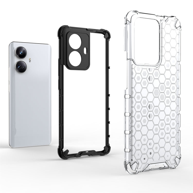 For Realme 10 Pro+ 5G Honeycomb Phone Case(Black) - Realme Cases by buy2fix | Online Shopping UK | buy2fix