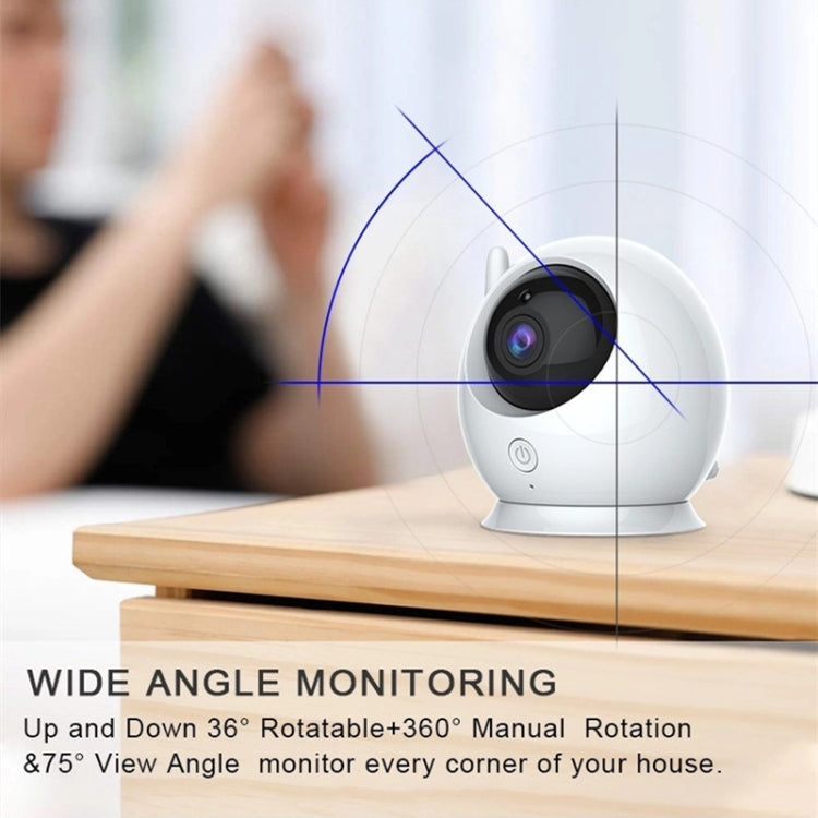 ABM100 4.3 inch Wireless Video Color Night Vision Baby Monitor 360-Degree Security Camera(UK Plug) - Baby Monitor by buy2fix | Online Shopping UK | buy2fix