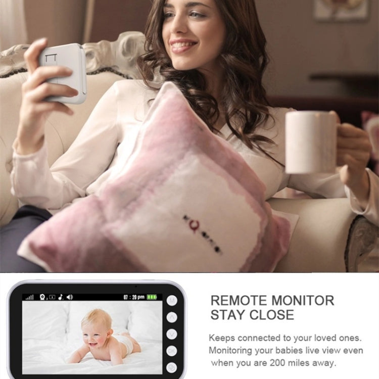 ABM100 4.3 inch Wireless Video Color Night Vision Baby Monitor 360-Degree Security Camera(UK Plug) - Baby Monitor by buy2fix | Online Shopping UK | buy2fix