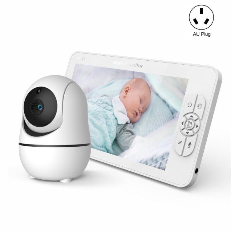 SM70PTZ 7 inch Screen 2.4GHz Wireless Digital Baby Monitor, Auto Night Vision / Two-way Voice Intercom(AU Plug) - Baby Monitor by buy2fix | Online Shopping UK | buy2fix