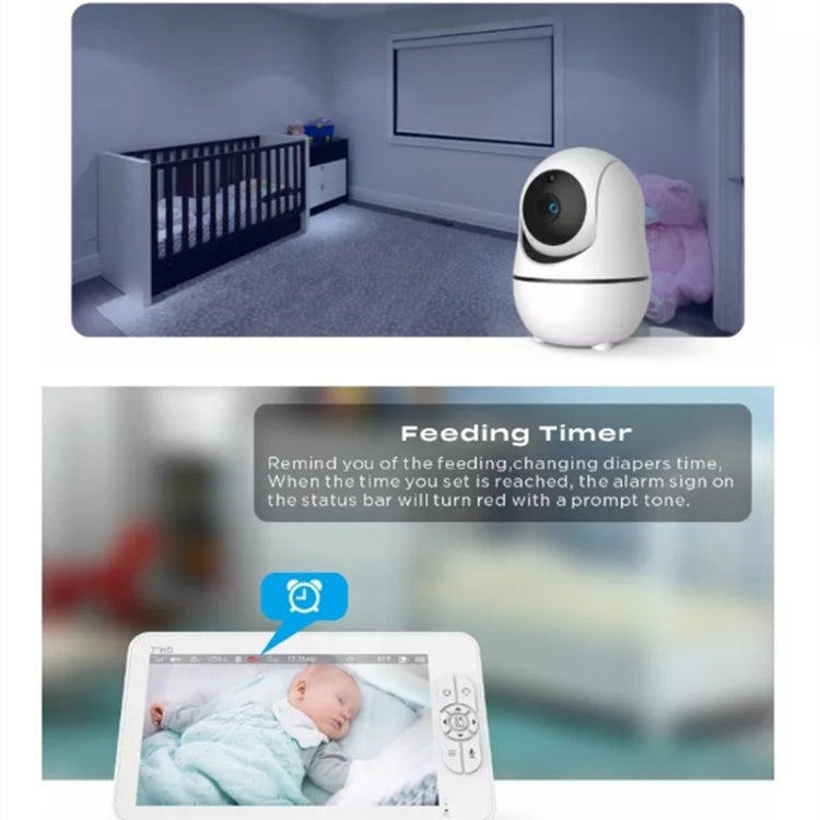 SM70PTZ 7 inch Screen 2.4GHz Wireless Digital Baby Monitor, Auto Night Vision / Two-way Voice Intercom(AU Plug) - Baby Monitor by buy2fix | Online Shopping UK | buy2fix