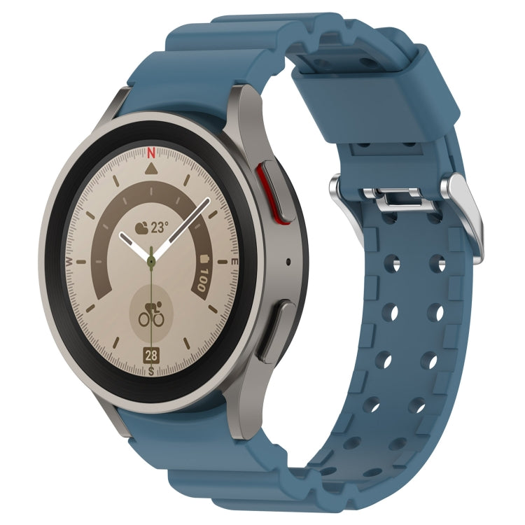 For Samsung Galaxy Watch5 Pro 45mm Armor Pure Color Silicone Watch Band(Blue) - Watch Bands by buy2fix | Online Shopping UK | buy2fix