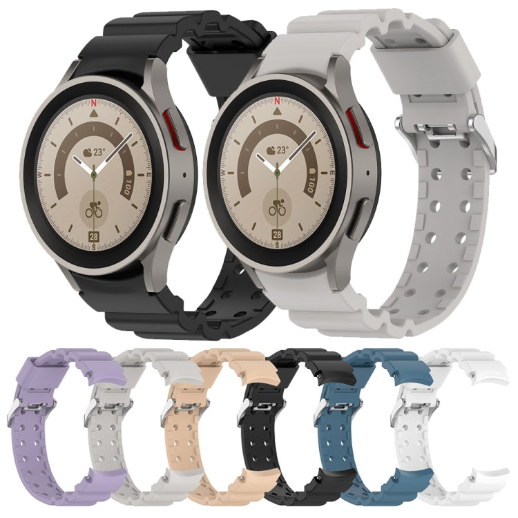 For Samsung Galaxy Watch5 Pro 45mm Armor Pure Color Silicone Watch Band(Grey) - Watch Bands by buy2fix | Online Shopping UK | buy2fix
