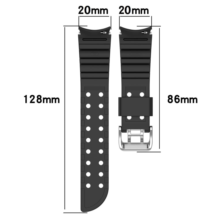 For Samsung Galaxy Watch5 Pro 45mm Armor Pure Color Silicone Watch Band(Grey) - Watch Bands by buy2fix | Online Shopping UK | buy2fix