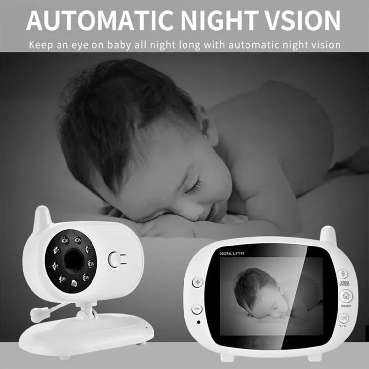 BM850 3.5 inch Wireless Video Color Baby Monitor Night Vision Temperature Monitor(AU Plug) by buy2fix