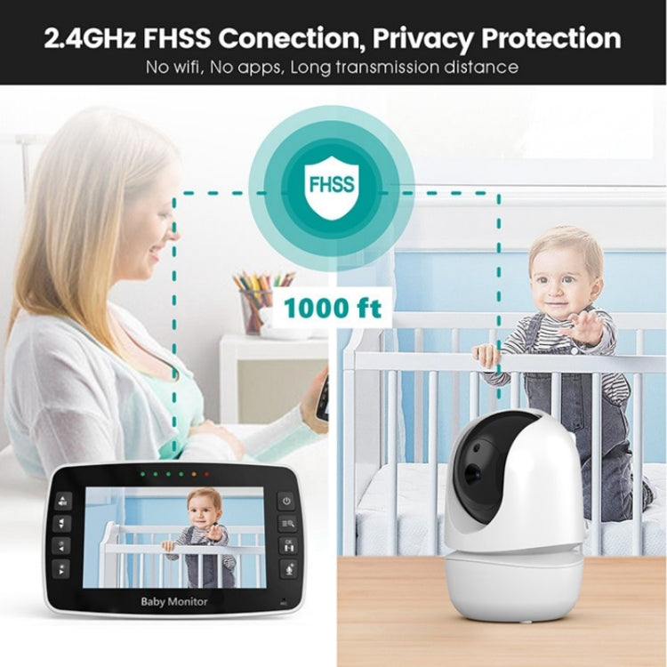 SM43A 4.3inch Color Display Night Vision Smart Zoom Baby Monitor Camera(US Plug) - Baby Monitor by buy2fix | Online Shopping UK | buy2fix
