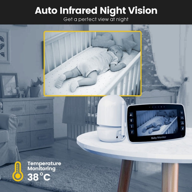 SM43A 4.3inch Color Display Night Vision Smart Zoom Baby Monitor Camera(US Plug) - Baby Monitor by buy2fix | Online Shopping UK | buy2fix