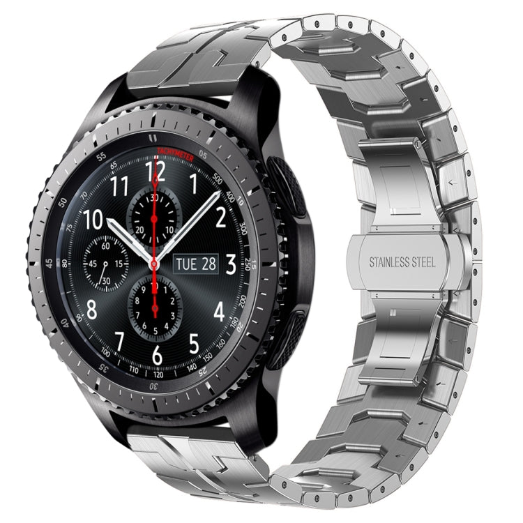 For Samsung Gear S3 Frontier Armor Stainless Steel Metal Watch Band(Silver) - Watch Bands by buy2fix | Online Shopping UK | buy2fix