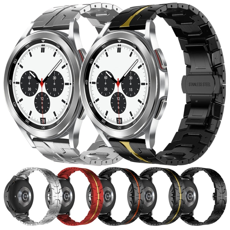 For Samsung Galaxy Watch4 / Watch4 Classic Armor Stainless Steel Metal Watch Band(Black) - Watch Bands by buy2fix | Online Shopping UK | buy2fix