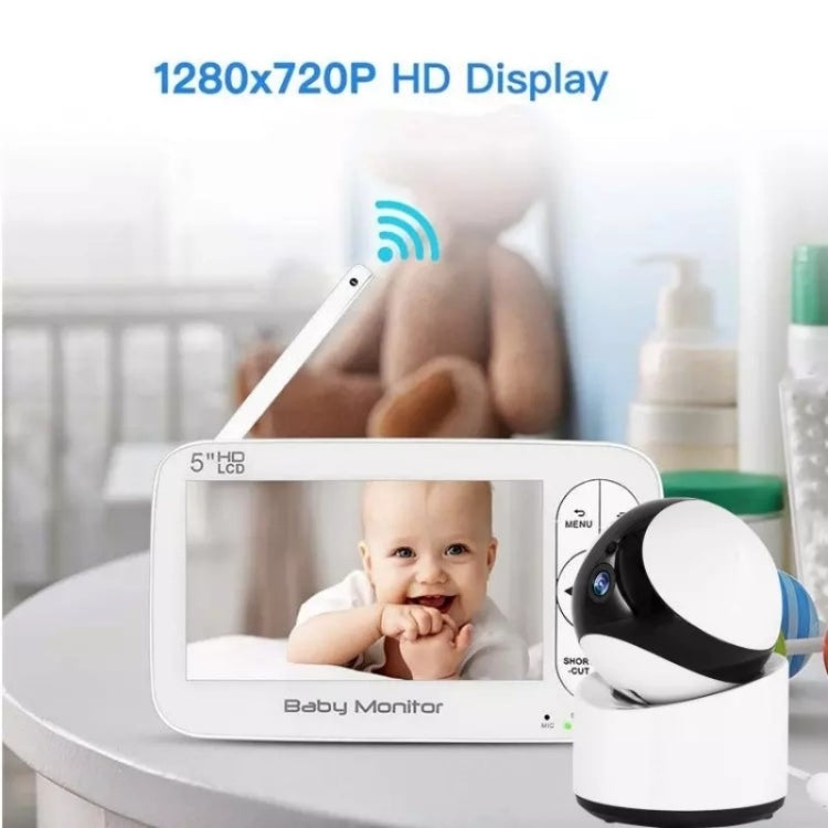 DY55A Built-in Lullabies Video Babyphone 5 inch Screen Digital Wireless Baby Monitor Camera(US Plug) - Baby Monitor by buy2fix | Online Shopping UK | buy2fix
